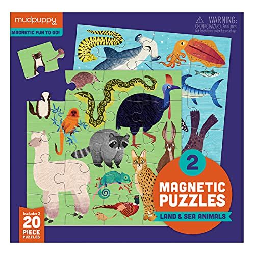 Mudpuppy Land & Sea Animals Magnetic Jigsaw Puzzle | Amazon (US)