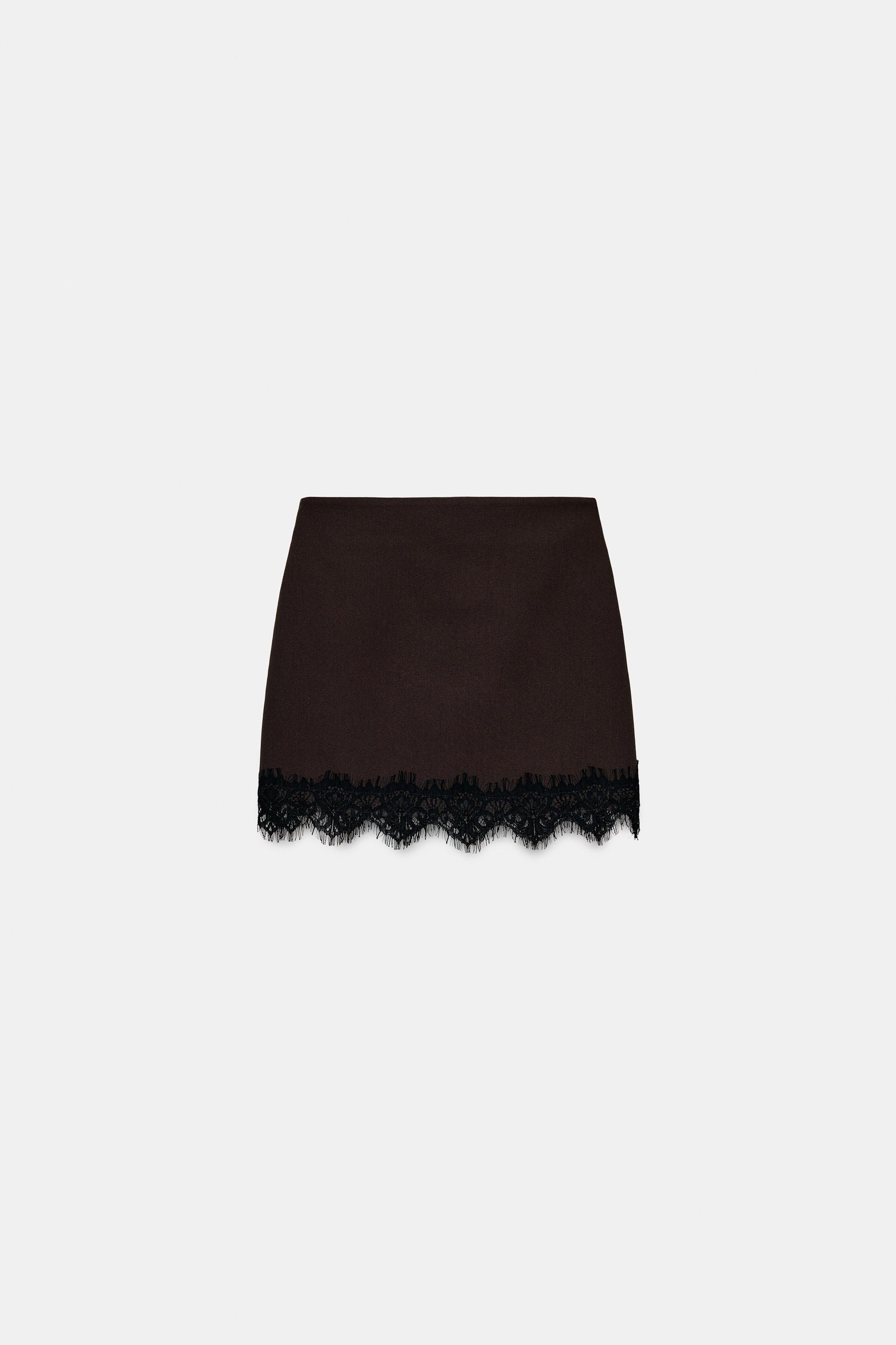 LACE HEM SKORT | Zara US
