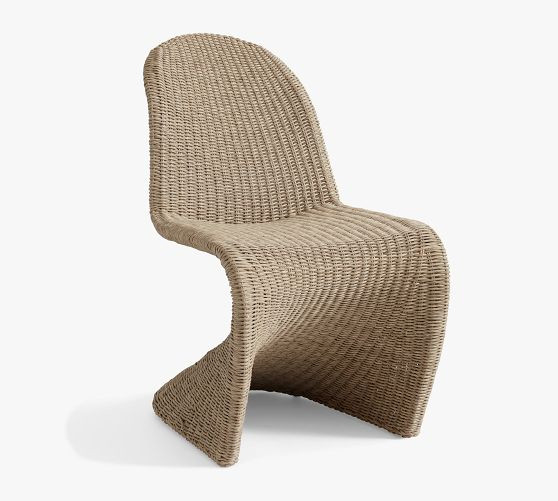 Encinitas Wicker Outdoor Dining Chair, Set of 2 | Pottery Barn (US)