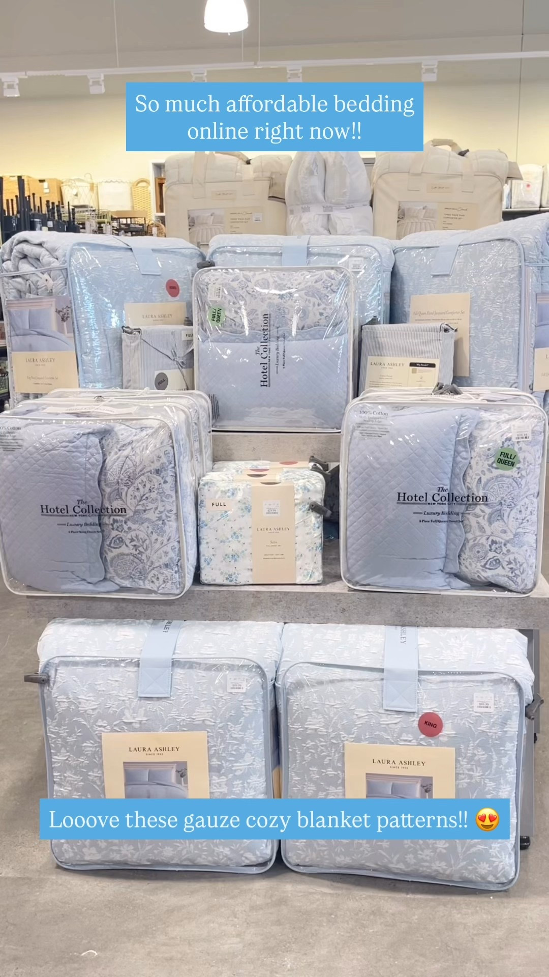 Affordable blue & white bedding for a bedding refresh!! So many of these are sets that are under $100 and available in multiple sizes!!

I personally love and want several of these new gauze cozy blankets, they’re HUGE and would also make a great cover for the end of a bed!! Can’t beat the price started at $40!! 🤯🙌🏻

#LTKSaleAlert #LTKHome