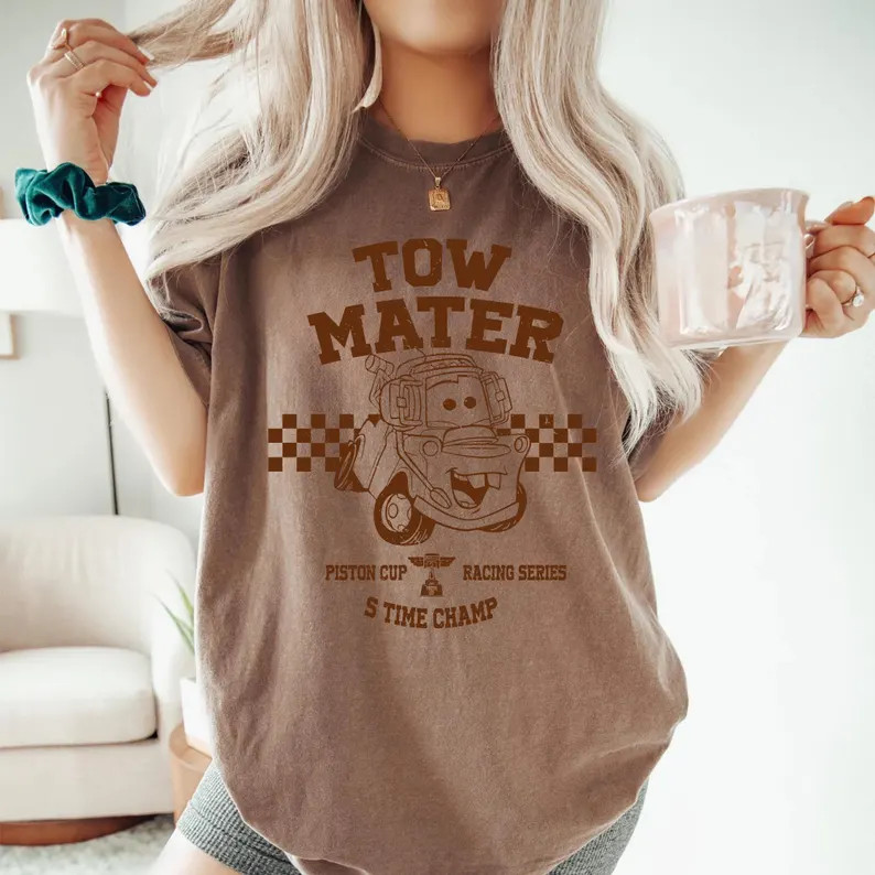 Tow Mater Comfort Colors Shirt, Disney Cars Shirt, Disney Pixar Shirt, Tow Mater Tshirt, Cars Bir... | Etsy (US)