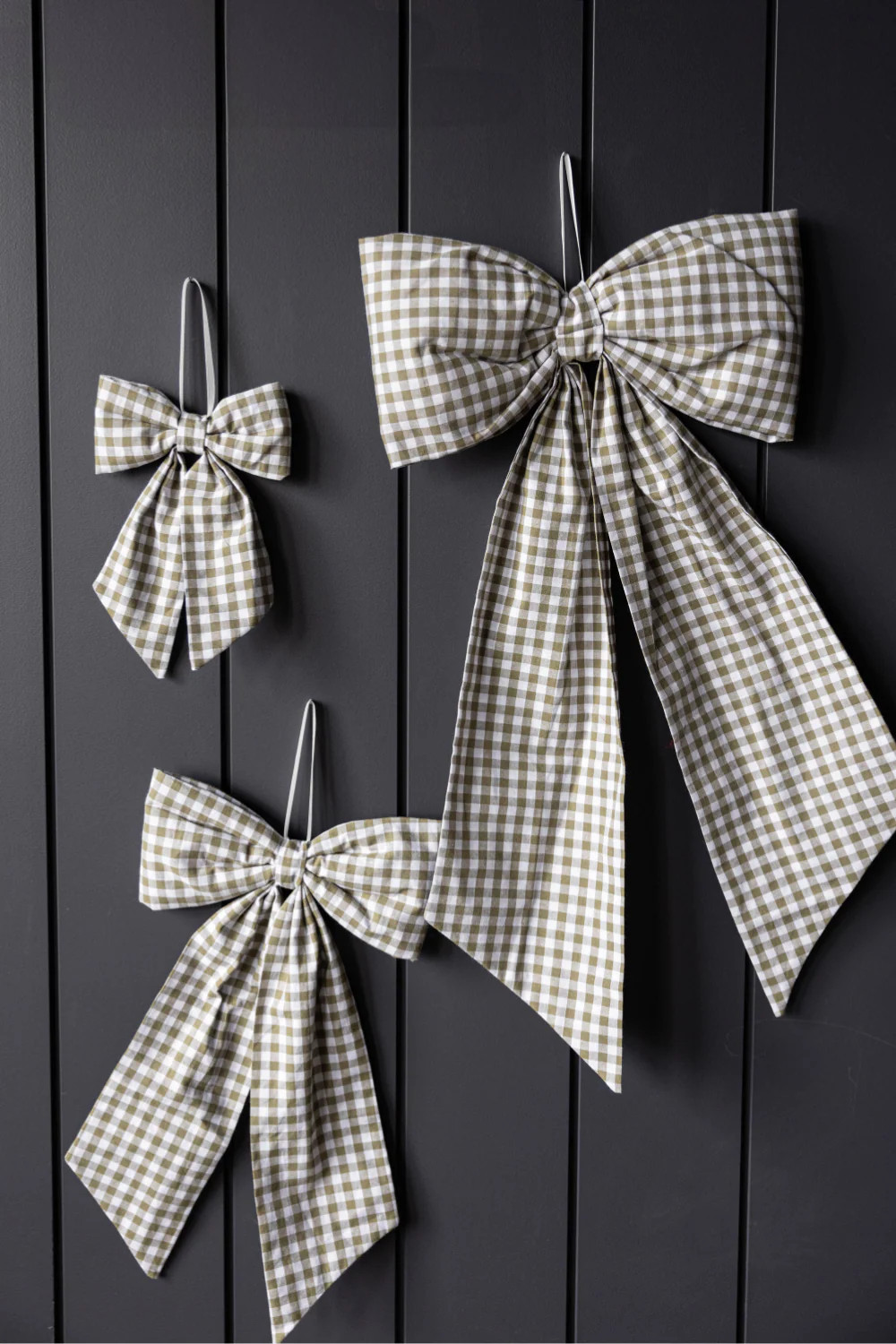 Gingham Green Fabric Bows | By Luxe B Co. | luxe bCO