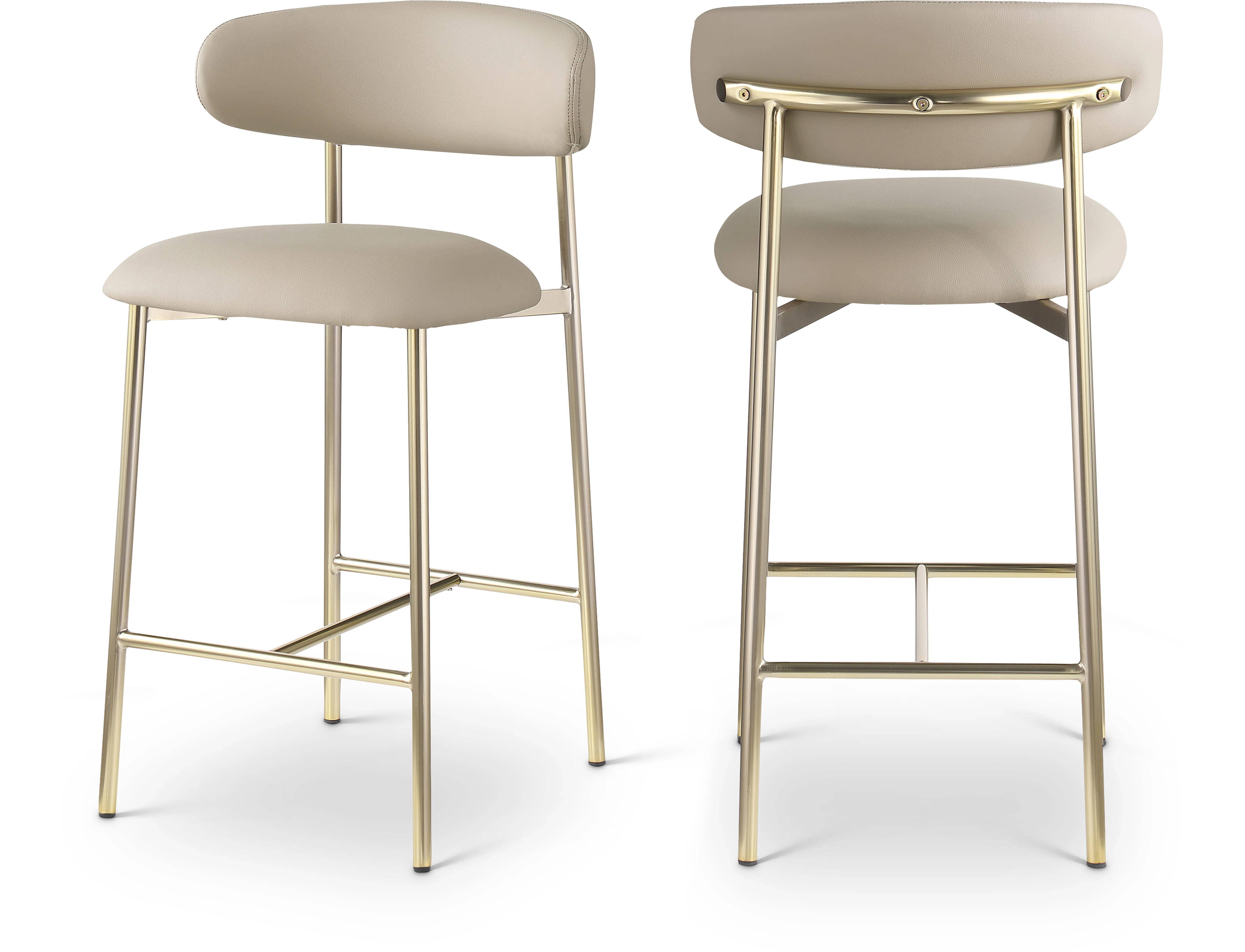 Hikmat Vegan Leather Counter Stool (Set of 2) | Wayfair North America