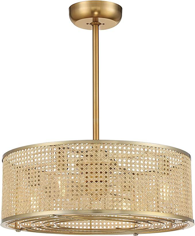 Savoy House 25-FD-1650-322 Astoria 4-Light Fandelier in Warm Brass (25" W x 11" H) | Amazon (US)