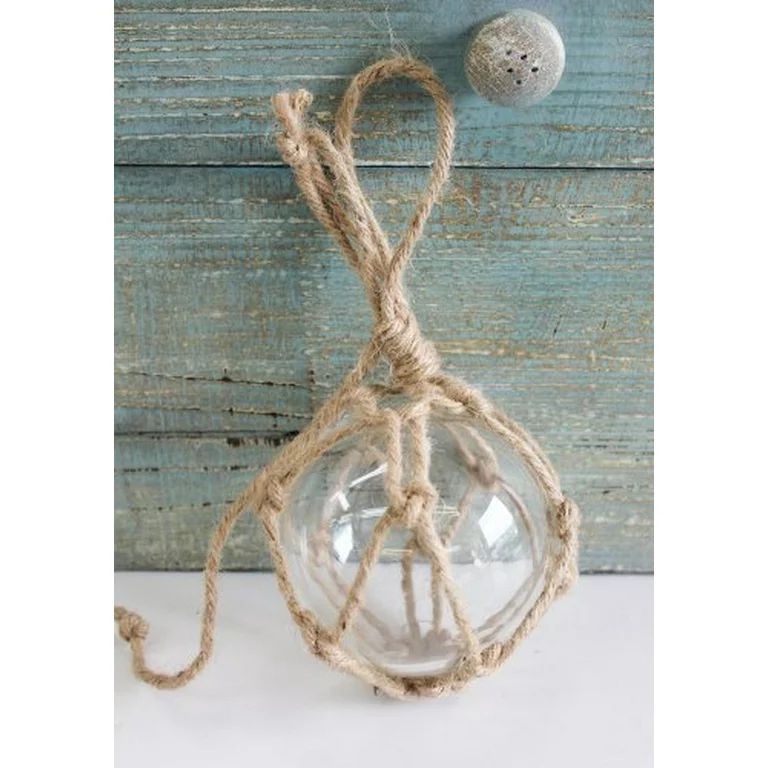 California Seashell Company 4" Nautical Glass Floats Fishing Buoy Coastal Decorations (Clear) | Walmart (US)