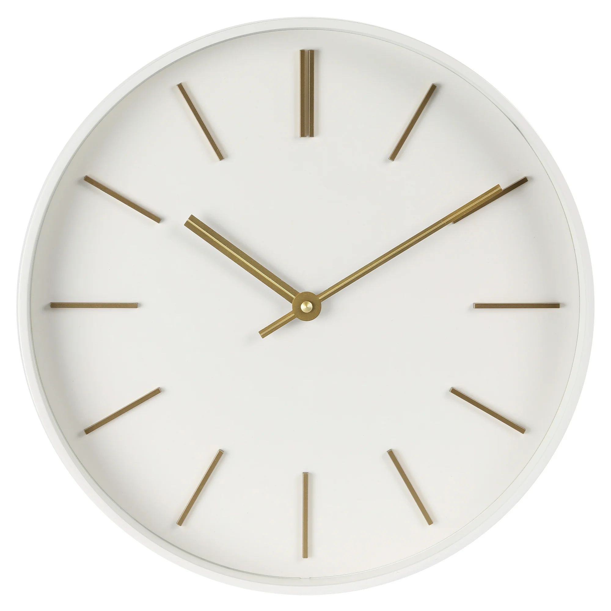 Better Homes & Garden 20" Round Indoor Modern White Analog Wall Clock - Walmart.com | Walmart (US)