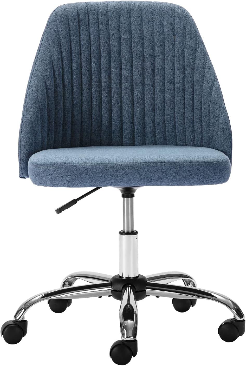Home Office Chair, Mid-Back Armless Twill Fabric Adjustable Swivel Task Chair for Small Space, Li... | Amazon (US)