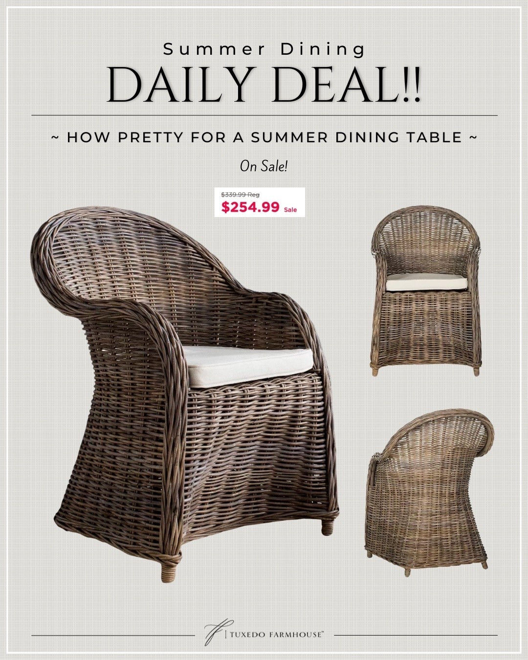 How pretty is this chair for a summer dining table?! Even just on the ends. On sale at a great price!


#ltksalealert

#LTKMothersDay #LTKSeasonal #LTKHome