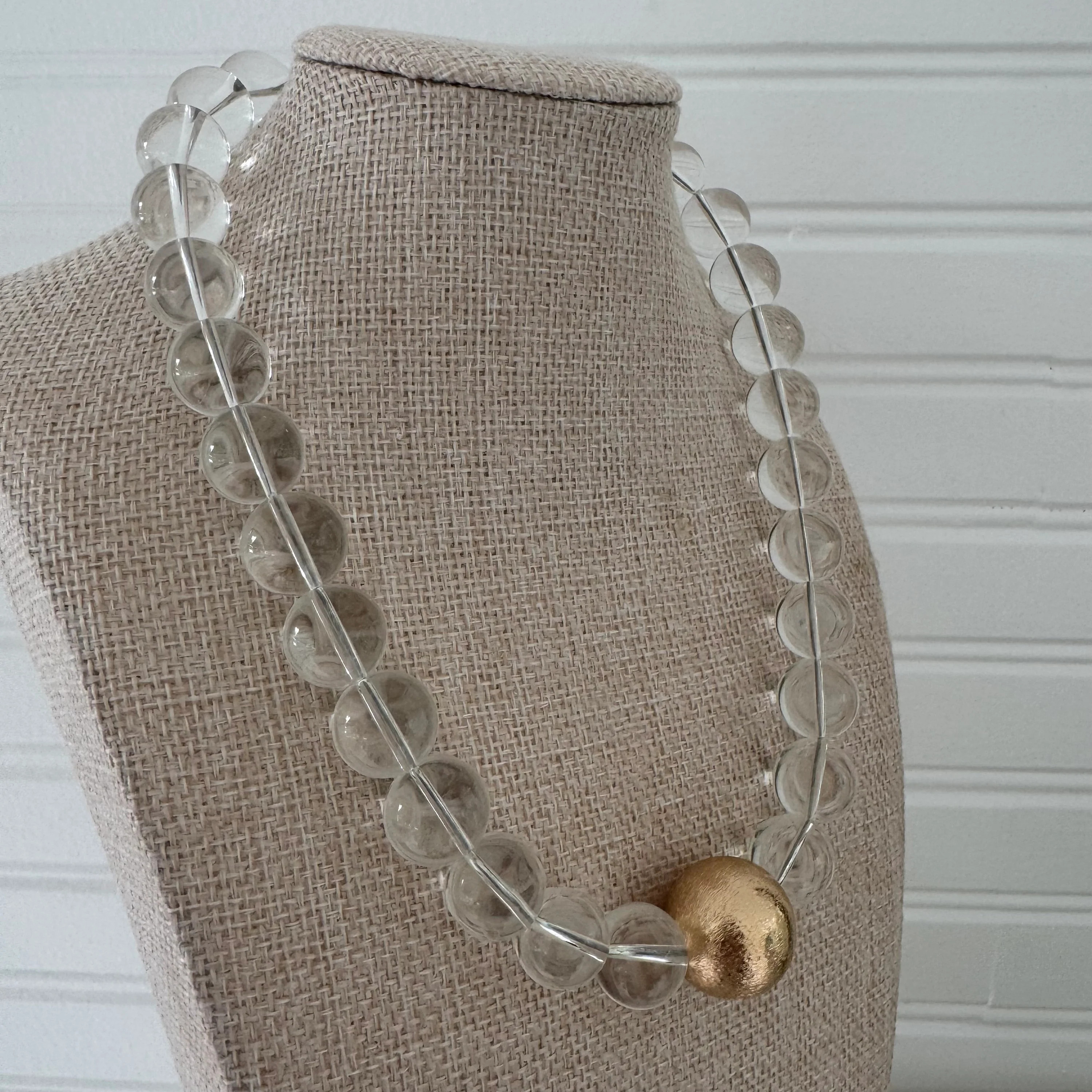 Clear Lucite and Gold Ball Necklace | Erin McDermott Jewelry