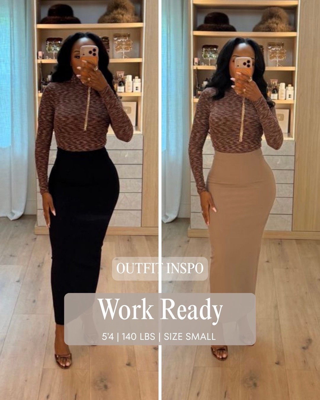 Scroll to shop! ✨ One top, two work-ready looks. This is exactly how you make your closet work harder—swap the skirt color and you have two polished outfits without overthinking it.

Perfect for the office, meetings, dinner after work or anytime you want to look elevated and put together.

work outfit ideas, office outfit inspiration, workwear for women, business casual outfit, midi skirt outfit, petite workwear, polished work outfit, fall workwear, capsule wardrobe, work fashion

Wearing: Size Small | 5’4” | 140 lbs | 34D-27-40

Download the FREE LTK app & follow @kirasfashionfinds to shop all my daily finds.

#LTKPetite #LTKWorkwear #LTKStyleTip
