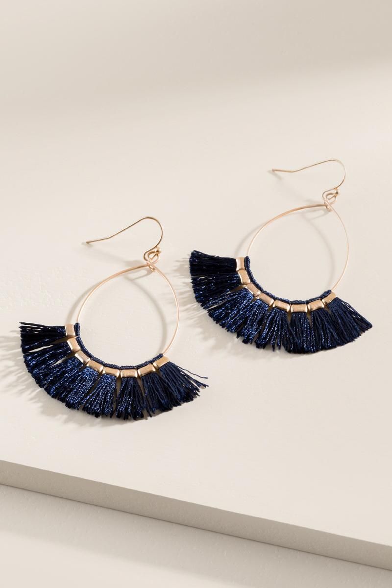 Kennedy Tassel Hoop Earrings | Francesca’s Collections