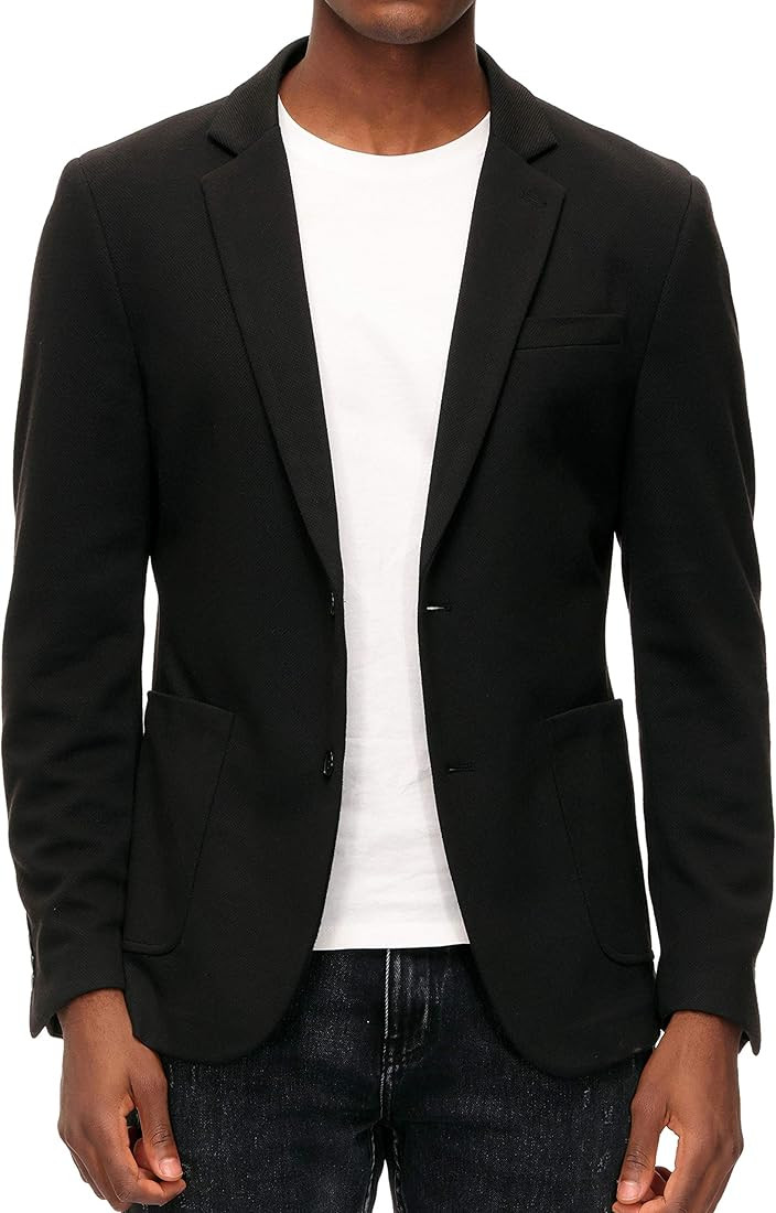 PJ PAUL JONES Men's Casual Knit Blazer Suit Jackets Two Button Lightweight Unlined Sport Coat | Amazon (US)