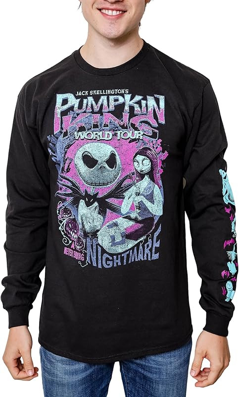 Disney Nightmare Before Christmas Jack Skellington Nightmare King World Tour T-Shirt | Amazon (US)