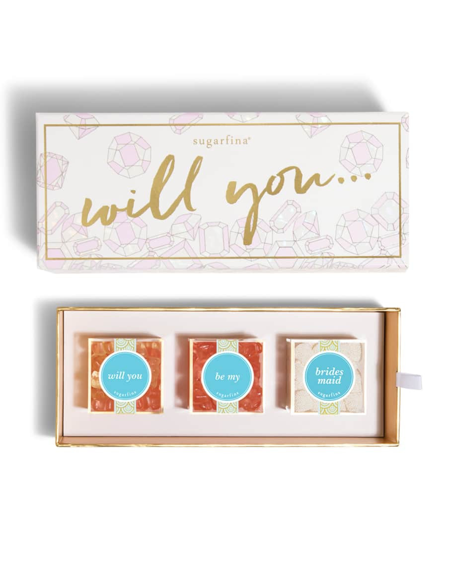 Sugarfina Will You Be My Bridesmaid 3-Piece Bento Box | Neiman Marcus