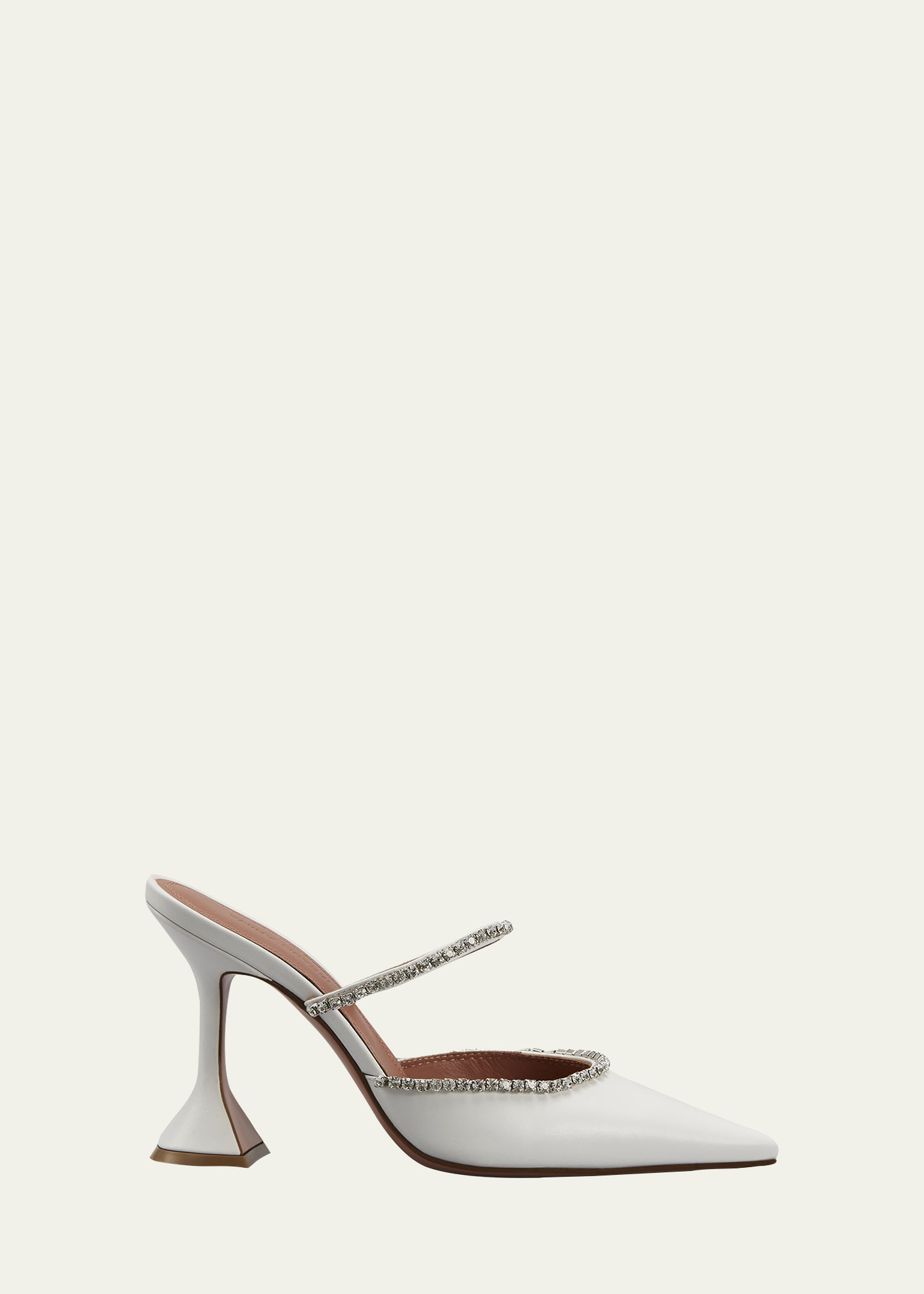 Amina Muaddi Gilda Crystal Pointed Pedestal Mules | Bergdorf Goodman