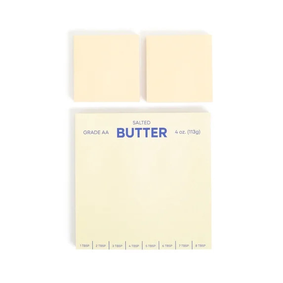 U Brands Butter Sticky Notes, 3 Count, 3 x 3 Inches, Yellow, FSC Certified | Walmart (US)