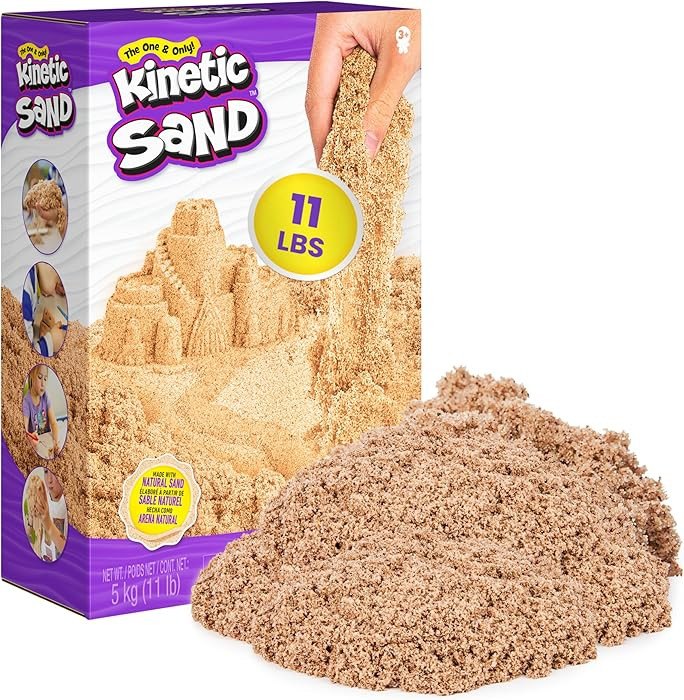 Kinetic Sand, 11lb (5kg) Natural Brown Play Sand for Arts and Crafts, Sandbox, Amazon Exclusive (... | Amazon (US)