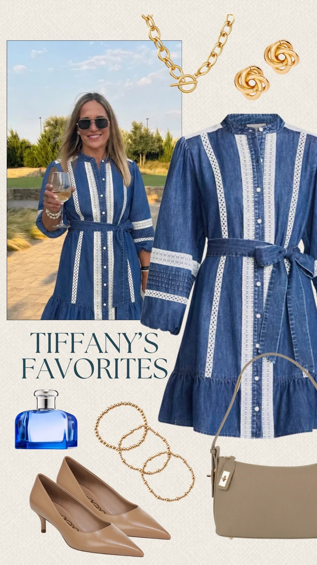 One of Tiffany’s favorites is this gorgeous Walmart dress, with the blue denim-inspired print and pretty white detailing. I love how the belted waist and ruffle hem give it such a feminine feel. This would be so cute for a fall brunch, lunch date, or weekend outing.

#LTKSeasonal #LTKOver40 #LTKMidsize