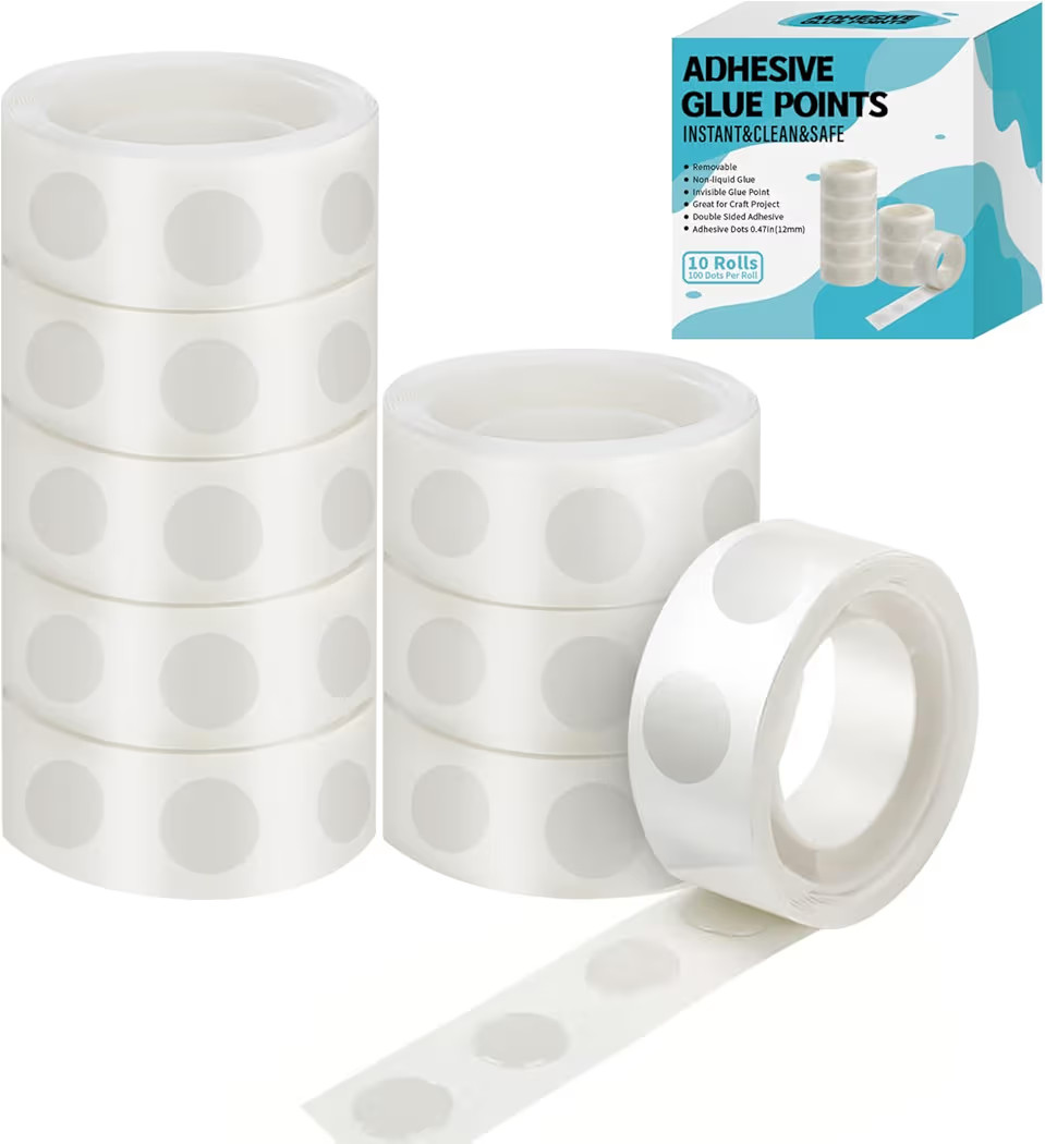 1000pcs Glue Point Clear Balloon Glue Removable Adhesive Dots Double Sided Dots of Glue Tape for Balloons Craft Glue Points Dots Sticky Dots or Wedding Decoration | Amazon (US)
