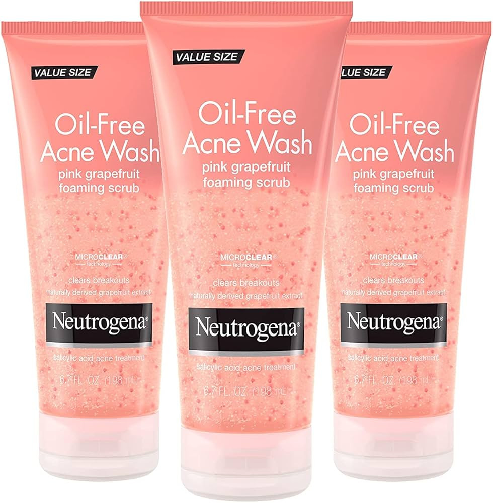 Neutrogena Oil Free Pink Grapefruit Acne Treatment Face Wash with Vitamin C, 2% Salicylic Acid, G... | Amazon (US)