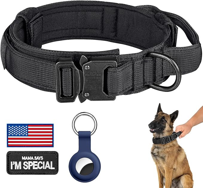 DAGANXI Tactical Dog Collar, Adjustable Military Training Nylon Dog Collar with Control Handle an... | Amazon (US)