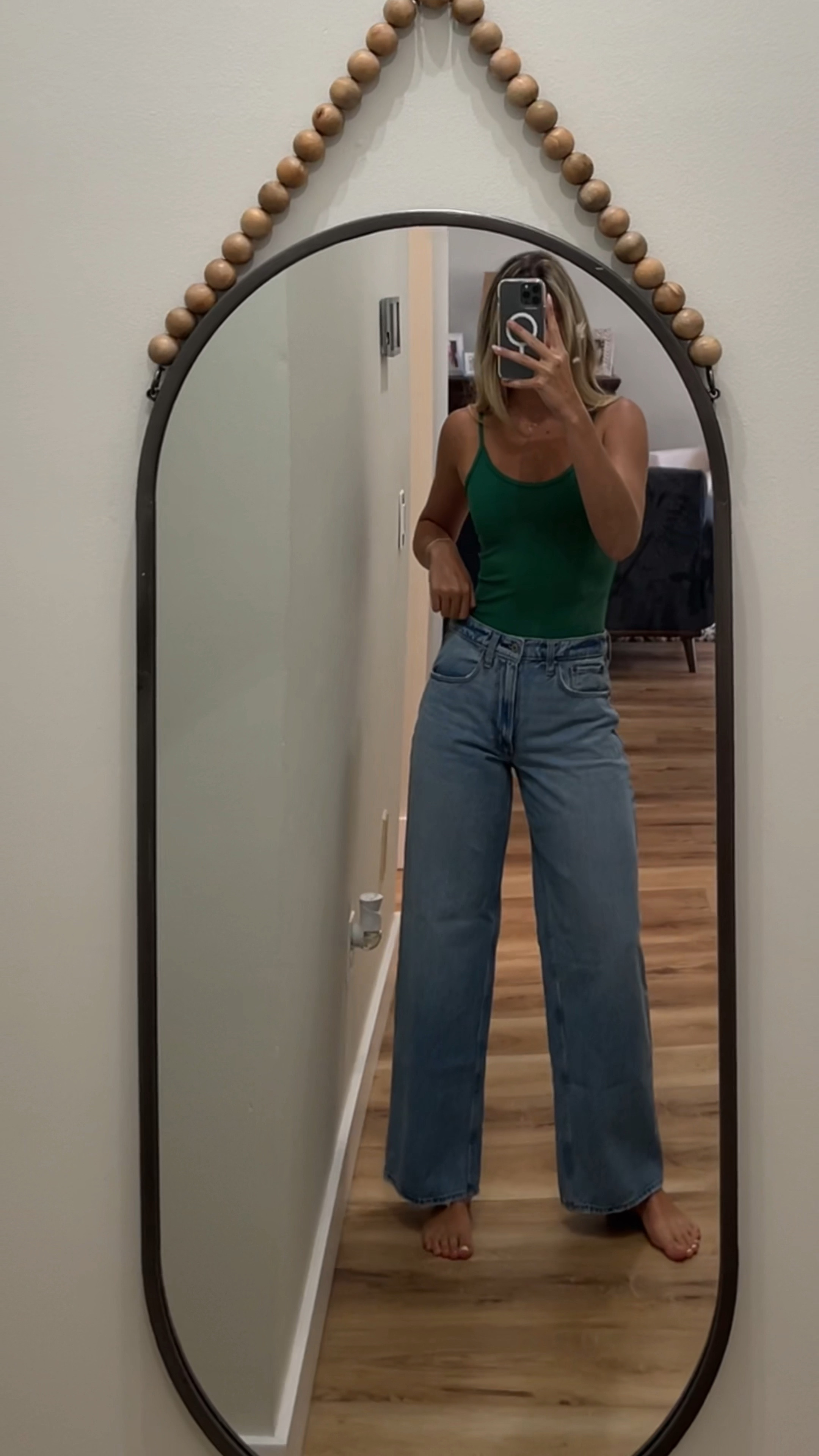 Absolute favorite pair of jeans on major sale !! The only brand of jeans I swear by! 
Size: wearing size 26 since they are an oversized fit. Typically wear a 27! Got in the long length, I am 5’9’’ ! Stack CODE: AFJEAN to make them 40% off! 

Wearing Recreation Sweat Playsuit, color coming soon, Clay Court color available now !! 

#LTKsalealert #LTKunder100 #LTKstyletip