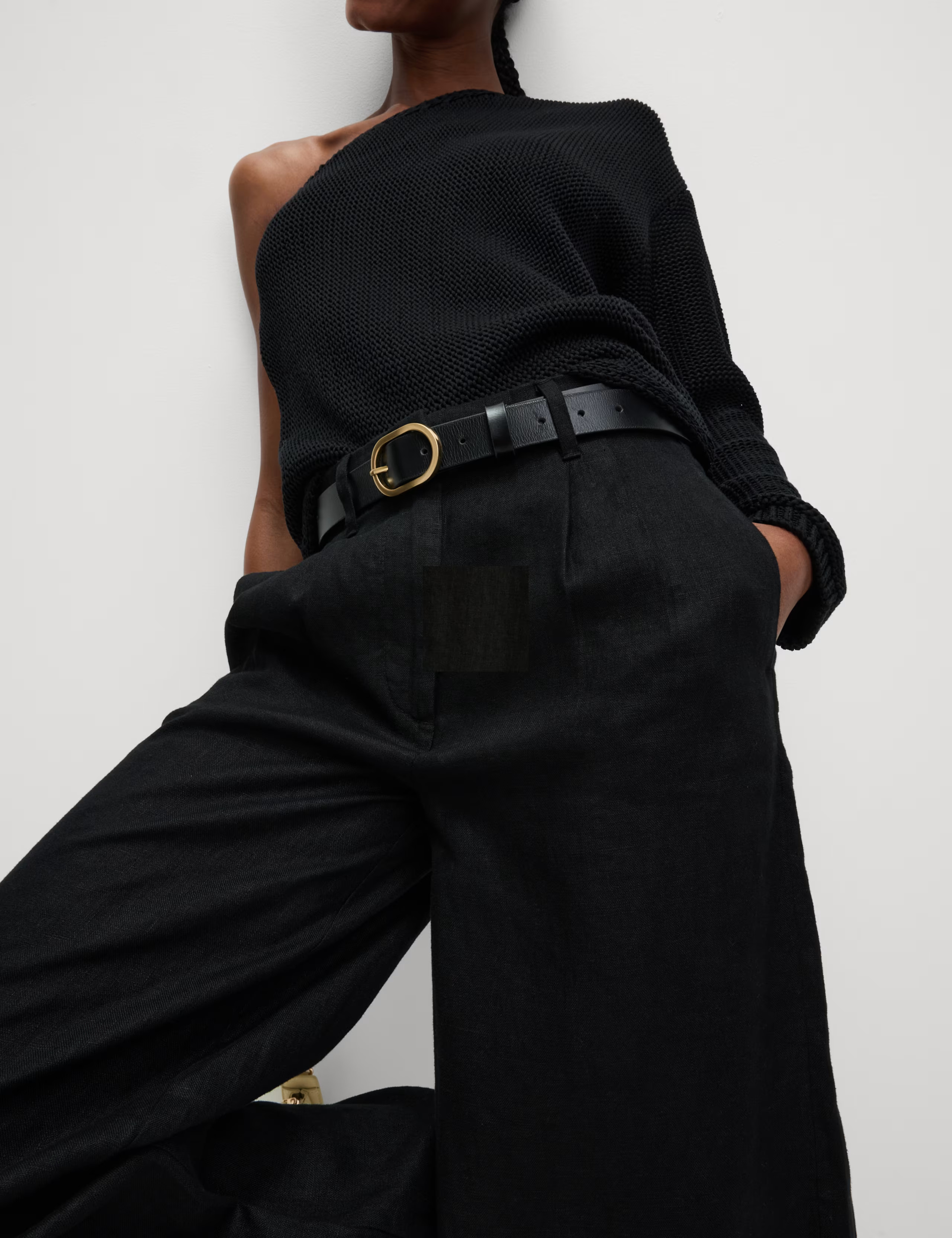 Pure Linen Wide Leg Trousers | Marks & Spencer (UK)