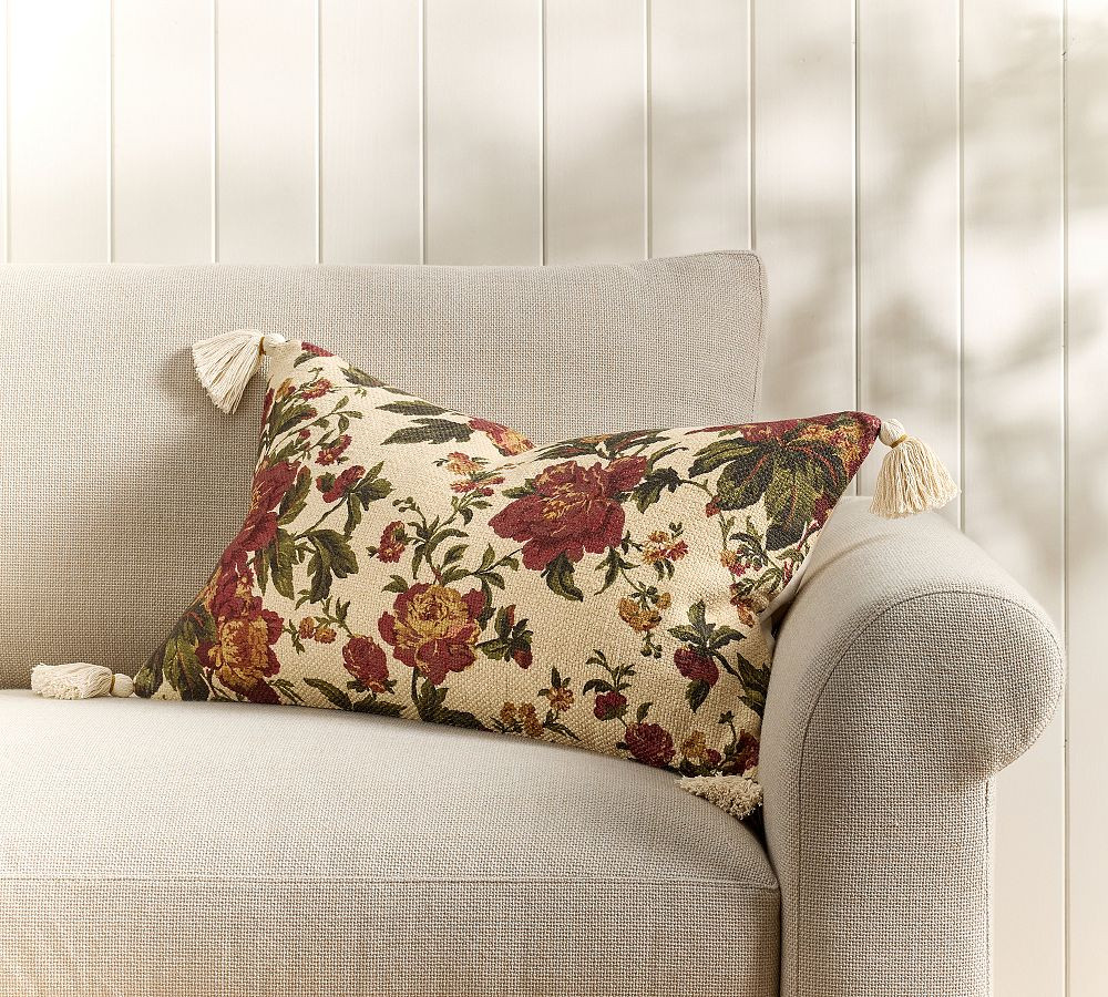 Terese Floral Lumbar Pillow Cover | Pottery Barn (US)