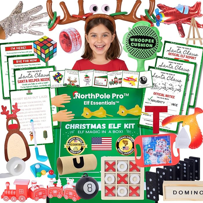 NorthPole Pro™ Elf Kit 2025 – 25 Days of Christmas Elf Accessories, Props & Activities – Ma... | Amazon (US)