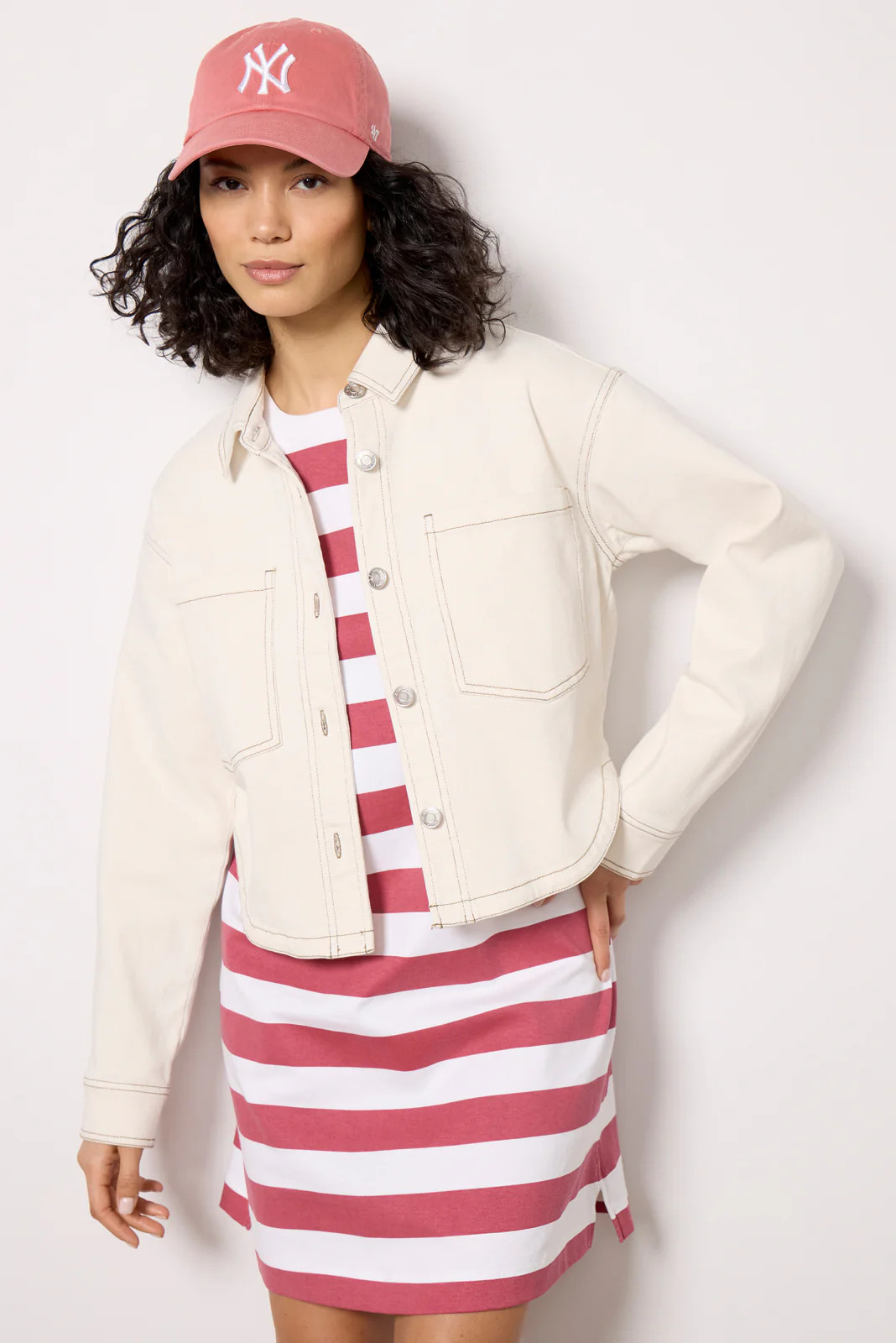 All Day Cropped Twill Jacket | Evereve