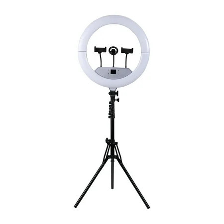 Vivitar Creator Series 18" RGB Foldable Ring Light with Stand, MagSafe-Compatible Phone Mount, Dual USB Charging, Wireless Remote, Adjustable Tripod for Live Vlogging, Makeup, & Live Streaming | Walmart (US)