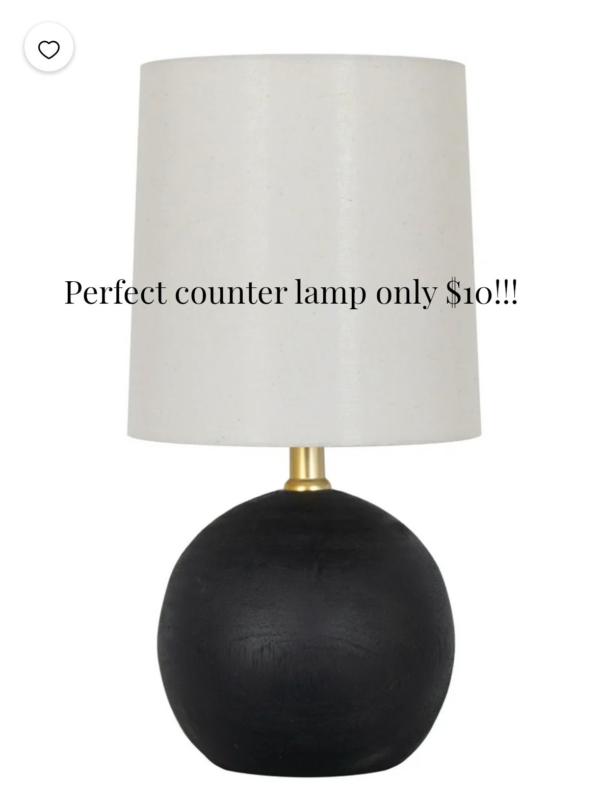 12” lamp perfect for counters.. it’s cozy season! On sale right now for $10!