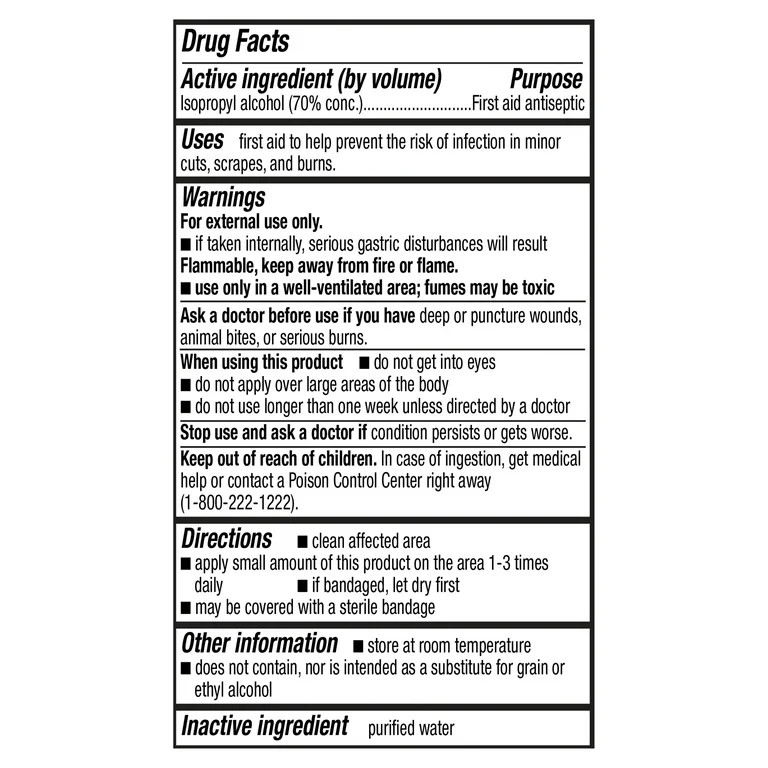 Equate 70% Isopropyl Alcohol Antiseptic, 32 fl oz | Walmart (US)