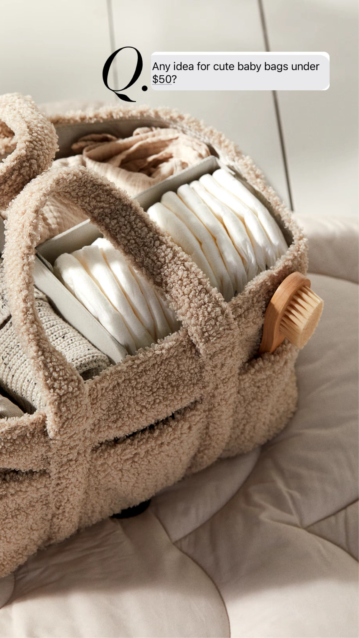 Cute baby changing diaper bag 