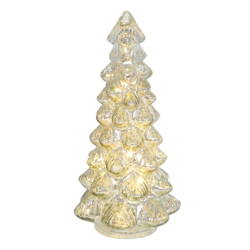 Light-Up Glass Christmas Tree, 12" | At Home