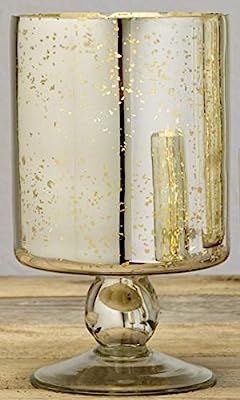 Market Street Medium Mercury Glass Pedestal Pillar and Votive Candle Holder | Amazon (US)