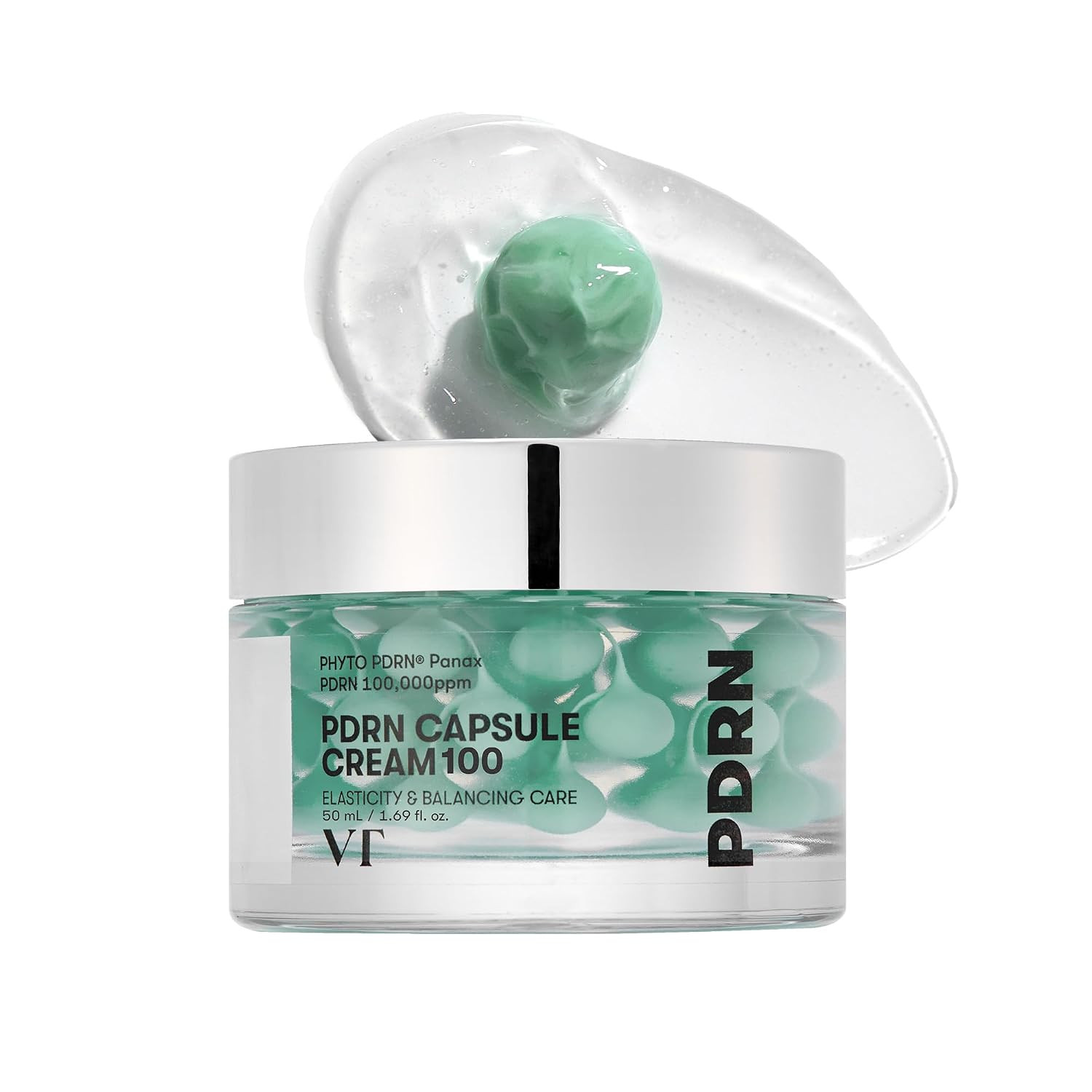 VT COSMETICS PDRN Capsule Cream 100, Hydrating Face Moisturizer with 100,000ppm PDRN, Hyaluronic Acid, 9 Peptides, Firming & Plumping Nourishing Cream, Korean Skin Care (1.69 fl. oz.) | Amazon (US)