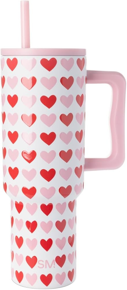 Simple Modern Valentine's Day 40 oz Tumbler with Handle and Straw Lid | Gifts for Her | Insulated... | Amazon (US)