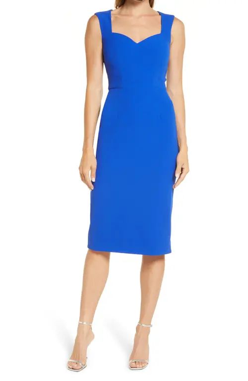 Dress the Population Elle Sheath in Electric Blue at Nordstrom, Size Xx-Large | Nordstrom