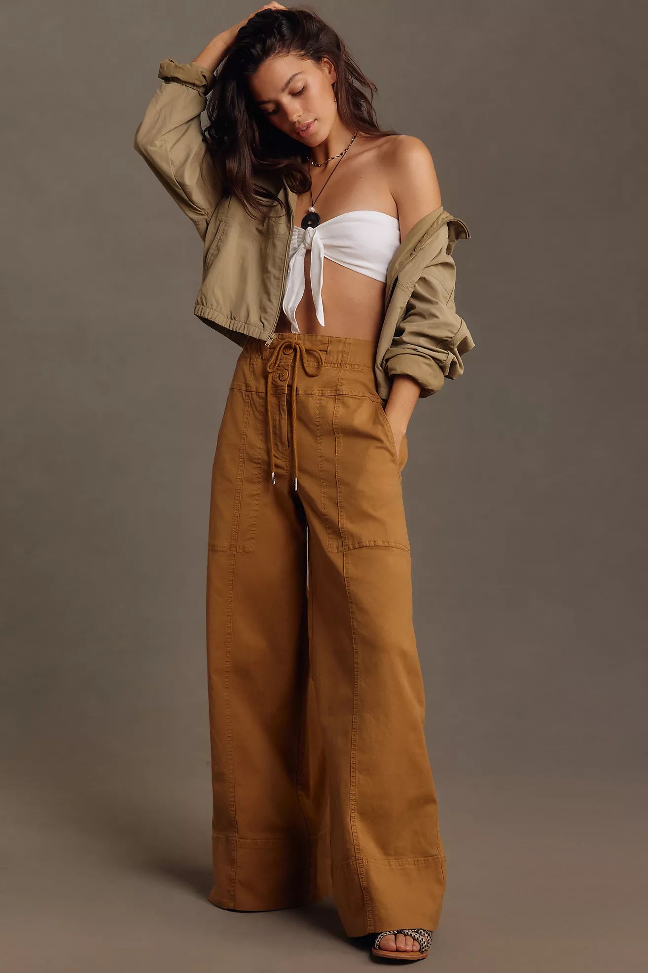 Maeve Utility Wide-Leg Trousers | Anthropologie (US)