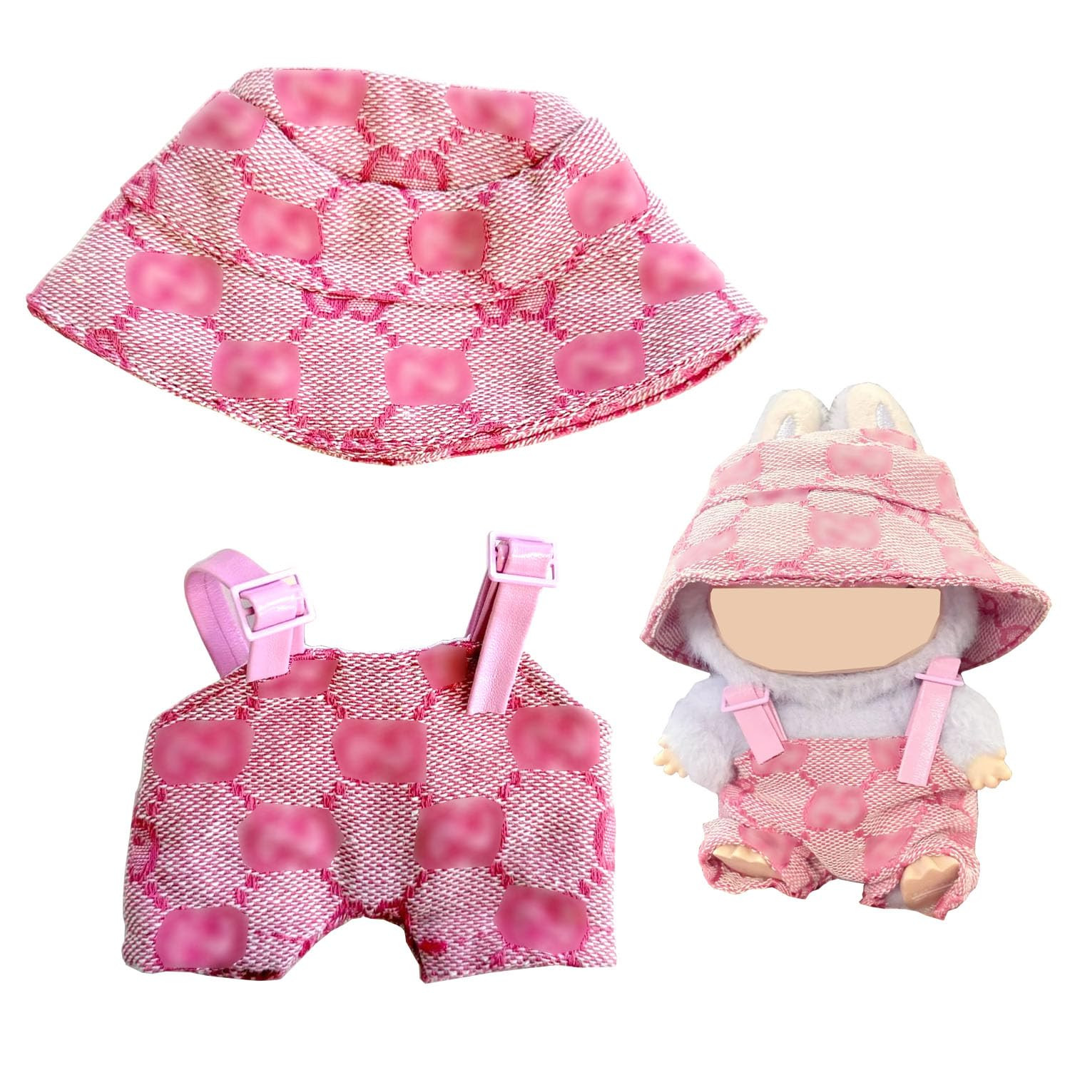 17cm Labubu Clothes Set, Hat & Overalls Set for 17cm Labubu Accessories Suit, Cute Clothes for La... | Amazon (US)