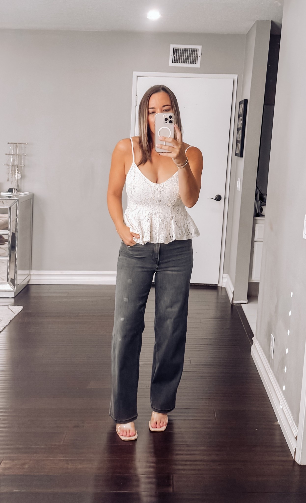 OOTD Inspo! For reference, wearing a size Medium in the top and 27 in the jeans. Perfect outfit for any occasion. Use code APRIL35 for 35% off. #LTKStyle #LTKFinds #LTKSpring #AffordableFashion #MomStyle #TrendingNow #DenimJeans #SpringFashion  

 #LTKSeasonal #LTKOver40 #LTKSaleAlert