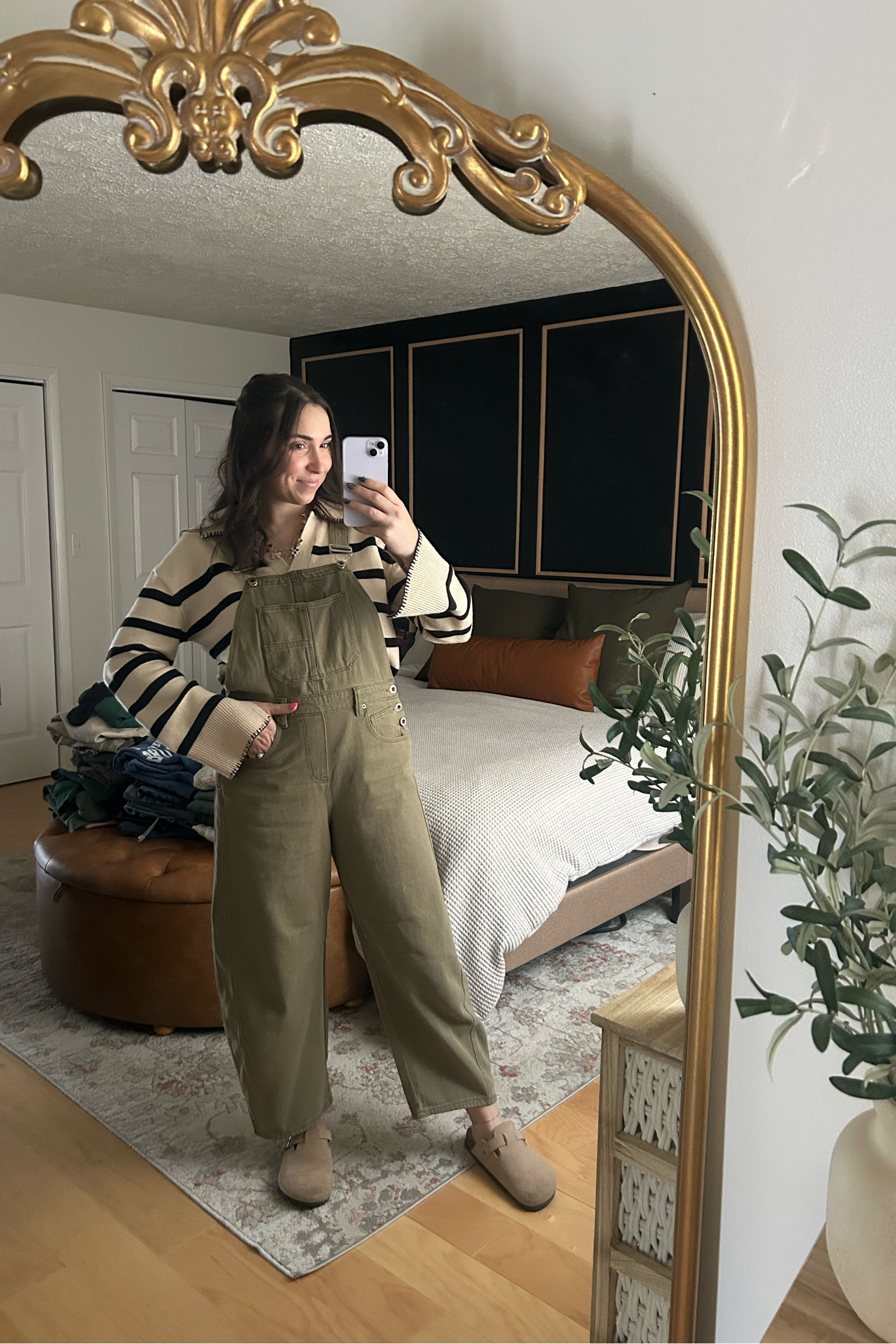 $45 Barrel leg overalls + striped sweater for transitioning to spring fashion, outfit inspo!

Wanted to wear my overalls but it’s literally snowing so I paired them with a comfy sweater! 🖤 all-Amazon outfit!!! 

#LTKFindsUnder50 #LTKStyleTip #LTKMostLoved