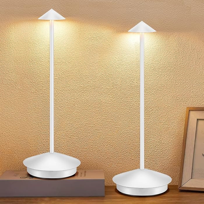 Portable Led Cordless Lamp Table Light 2 Pack, Rechargeable 6000mAh Battery Outdoor Table Lamp fo... | Amazon (US)
