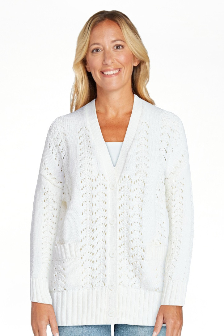 Scoop Women’s V Neck Sweater Cardigan, Midweight, Sizes XS-4X | Walmart (US)
