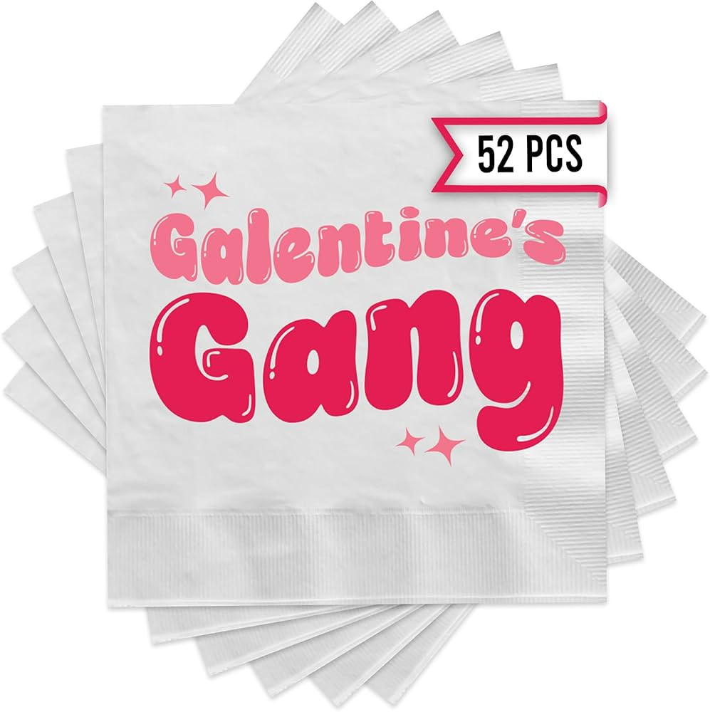 Galentines Gang Cocktail Napkins 52 Pcs, Galentines Day Decorations For Party, Perfect for Celebr... | Amazon (US)