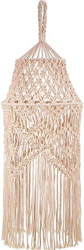 Knitting Lamp Shade Ceiling Light Shade Fitting, Boho Hanging Pendant Light for Living Room, Bedr... | Amazon (US)