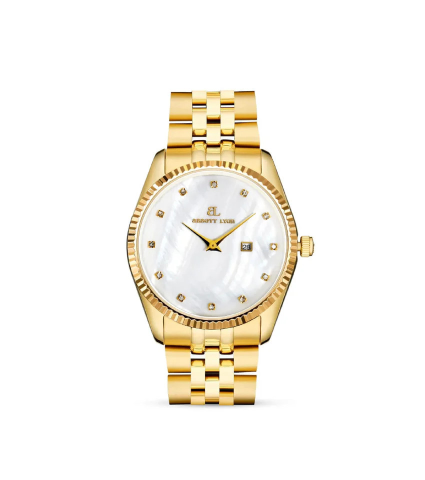 Gold Pearl Link Belgravia 36 Watch | Abbott Lyon