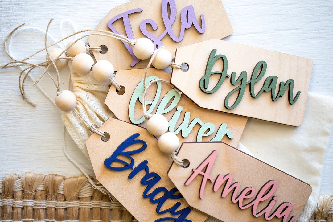 Personalized Bunny Easter Basket Tag, Custom Easter Place Card Name, Easter Basket Name Charm, - ... | Etsy (US)