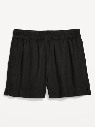 High-Waisted Beach Linen Pull-On Shorts | Old Navy (CA)